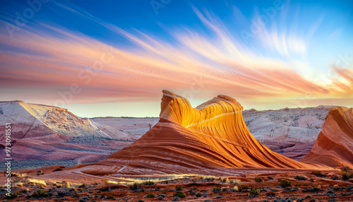 The Wave- Natural Wonder at Arizona-Utah Border 