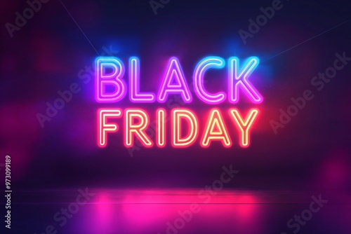 "Black friday" sale banner realistic illustration. add banner