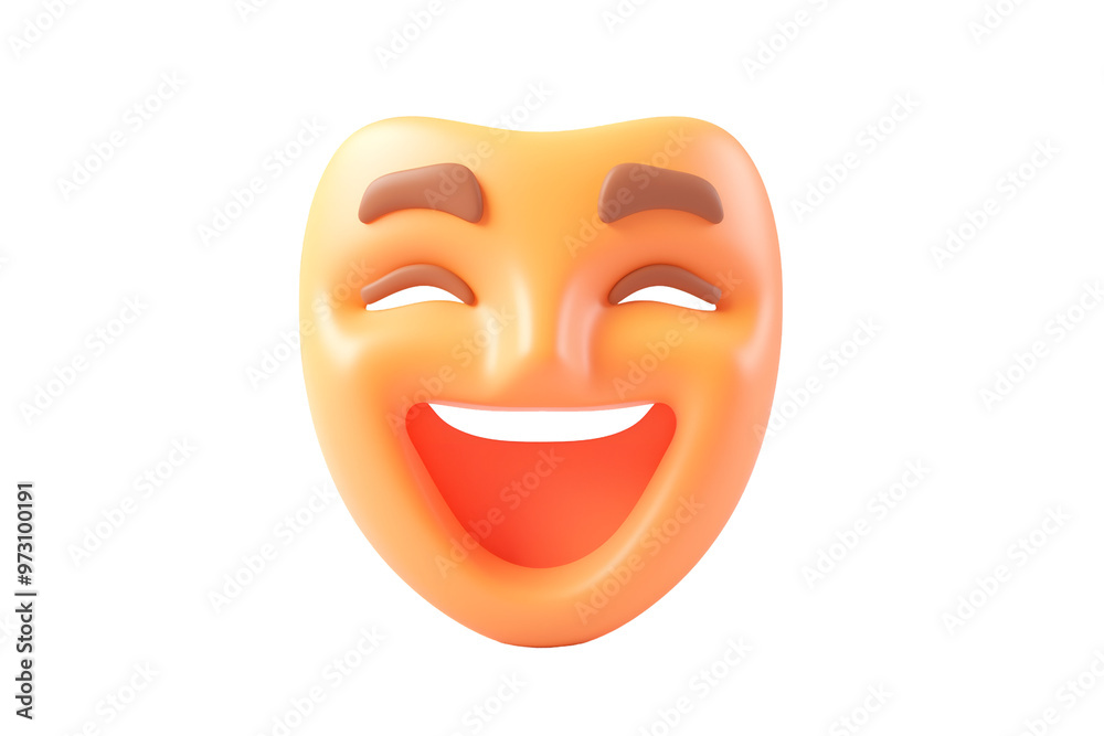 Minimalistic cartoonish flat matte theater mask | Isolated on Transparent & White Background | PNG File with Transparency Minimalistic cartoonish flat matte theater mask | Isolated on Transparent & White Background | PNG File with Transparency