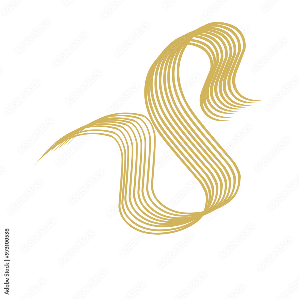 Naklejka premium Decorative Gold Line 