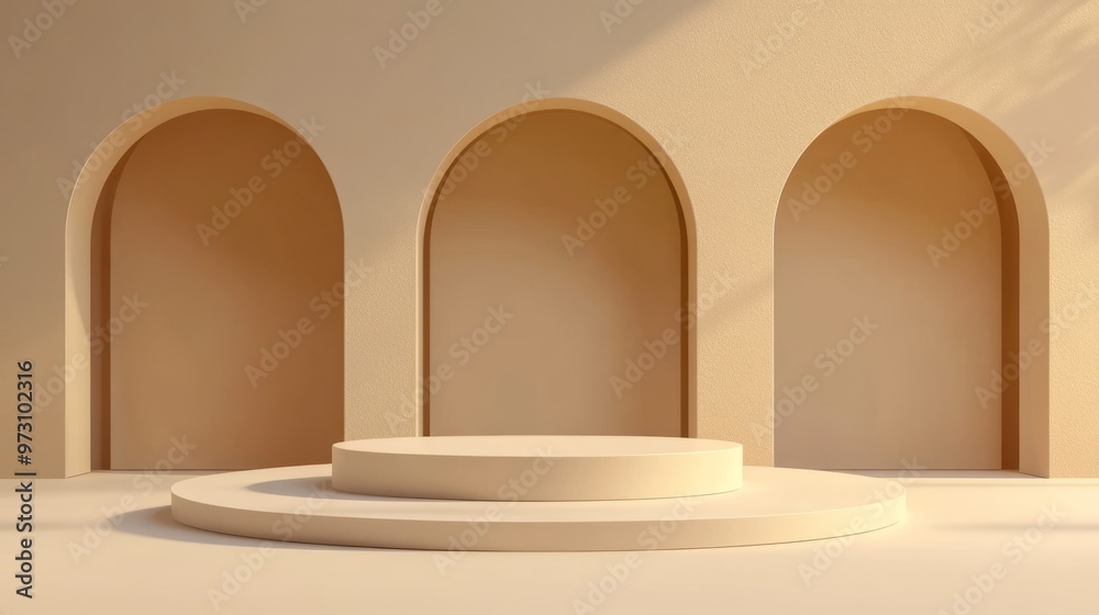 image of advertisement background. with podium for product image of advertisement background. with podium for product