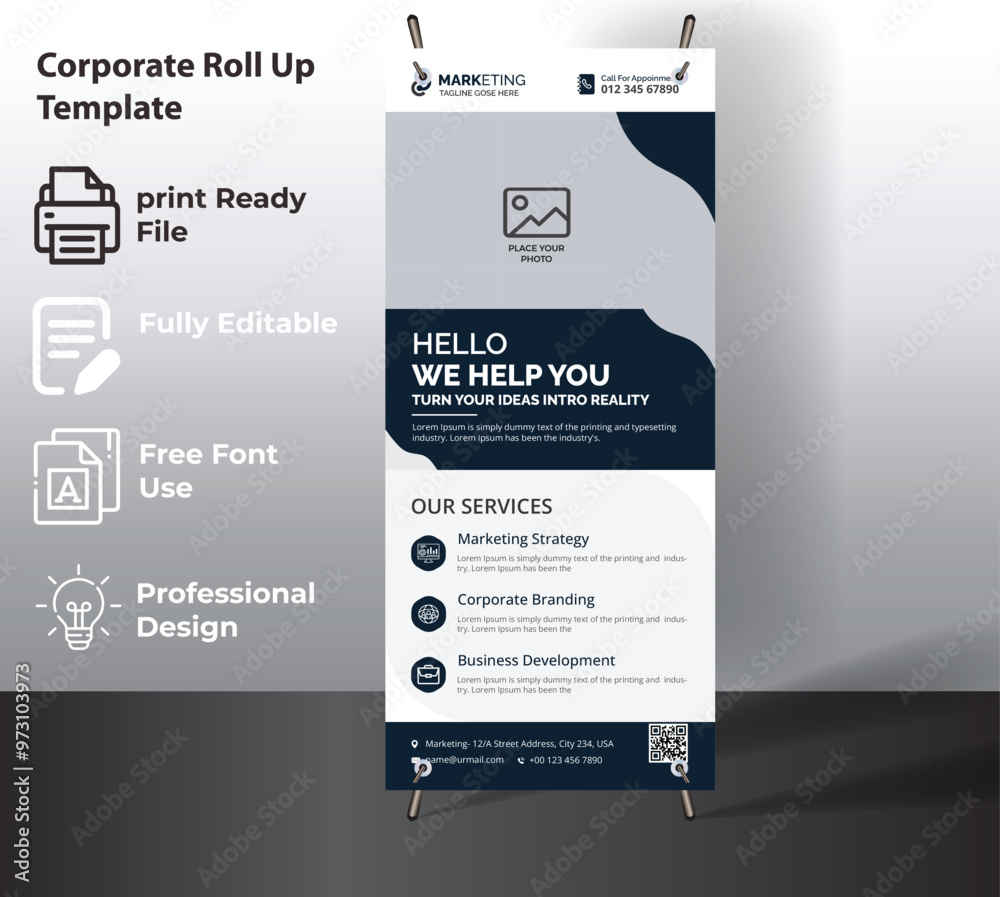 Naklejka premium Corporate Rollup Banner