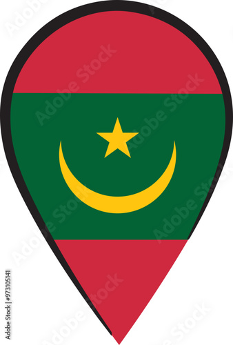 Free Download Mauritanian Flag Pin - GFXLoad