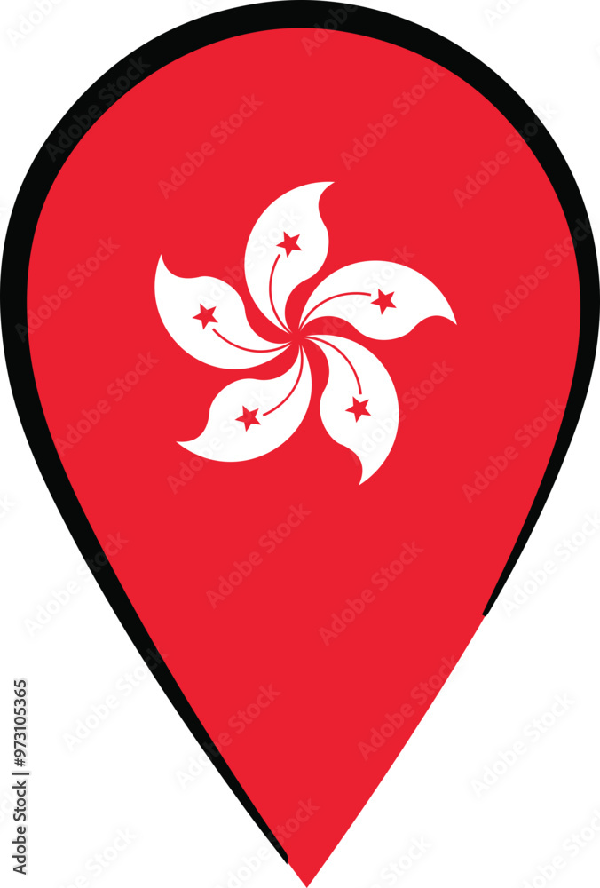 Hong Kong Flag Pin Hong Kong Flag Pin
