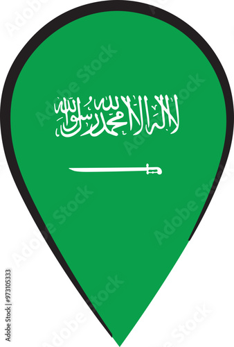 Saudi Flag Pin