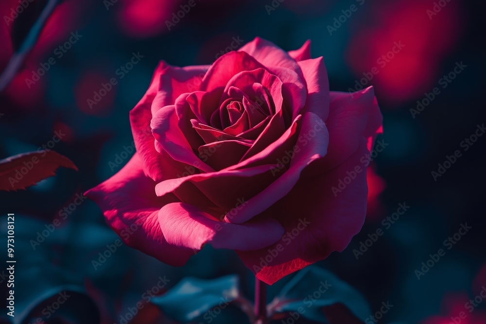 A stunning red rose captured in great detail, showcasing the delicate petals and rich color against a soft background. A stunning red rose captured in great detail, showcasing the delicate petals and rich color against a soft background.