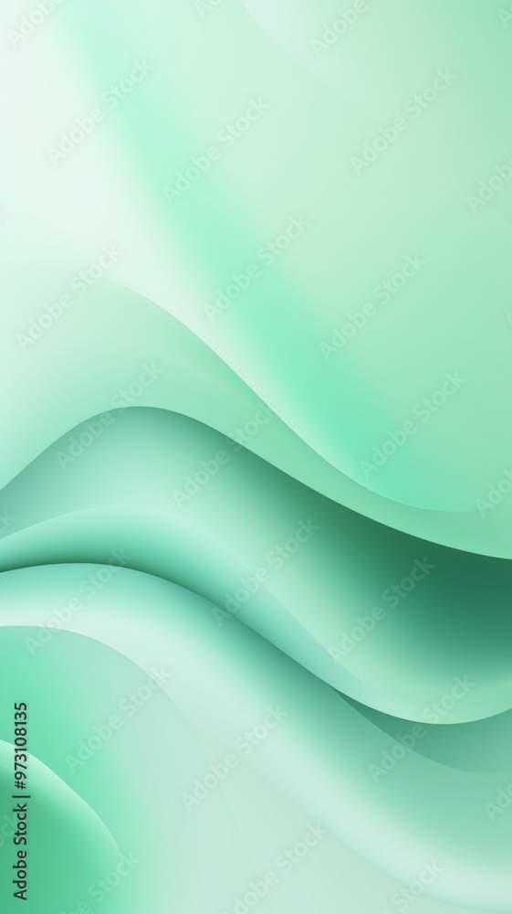 Fototapeta premium Abstract green wave pattern background