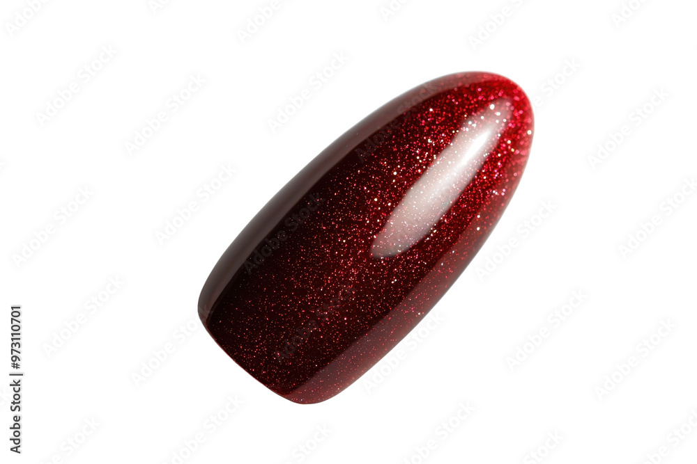 Close-up of a red glitter nail polish. Beautiful sparkling nail art for stylish and fashionable manicures. Ideal for salons and beauty enthusiasts. Close-up of a red glitter nail polish. Beautiful sparkling nail art for stylish and fashionable manicures. Ideal for salons and beauty enthusiasts.