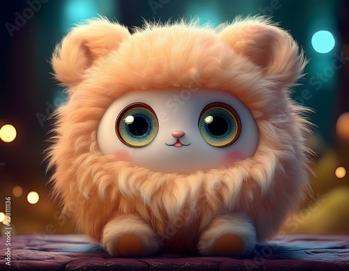 Cutie fur animal with happy face