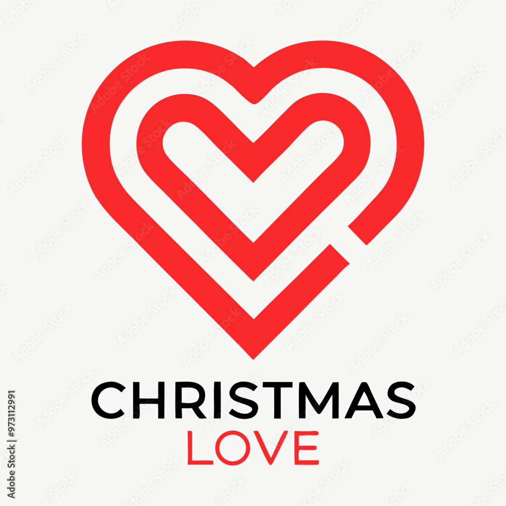 Christmas Love T-Shirt Design Illustration Christmas Love T-Shirt Design Illustration