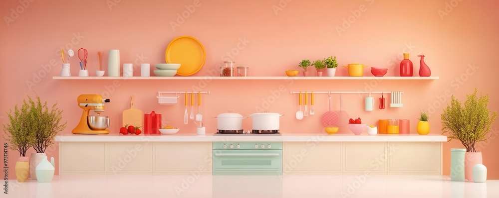 Cooking recipes flat design top view kitchen animation Splitcomplementary color scheme Cooking recipes flat design top view kitchen animation Splitcomplementary color scheme