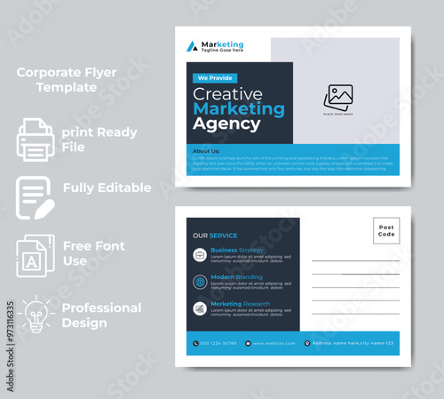 Creative Postcard Design Corporate Template