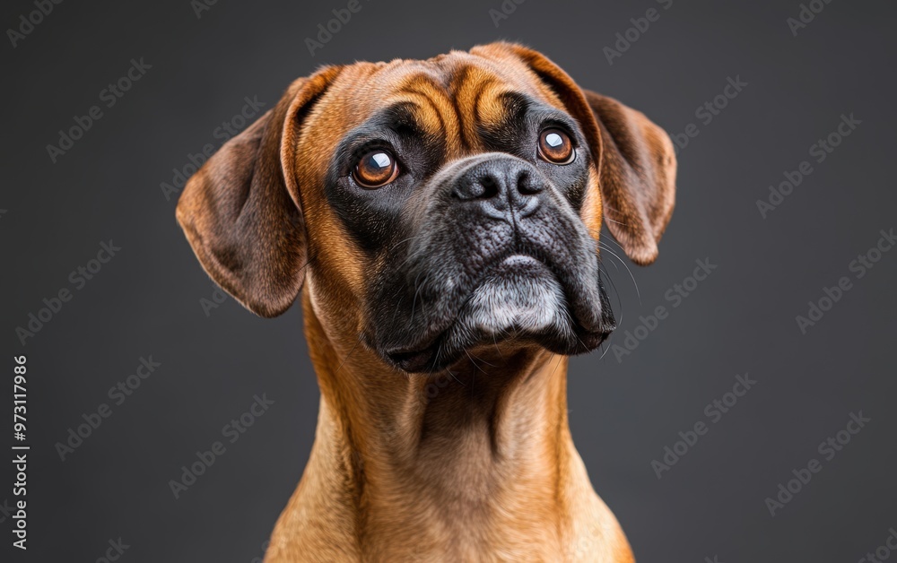 Obraz premium Dog Portrait studio light and background.