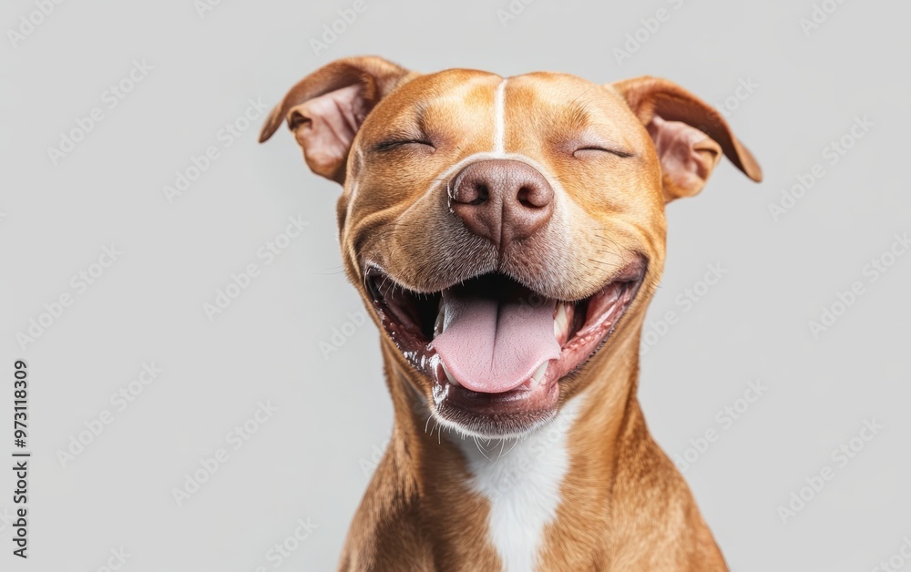 Dog Portrait studio light and background. Dog Portrait studio light and background.