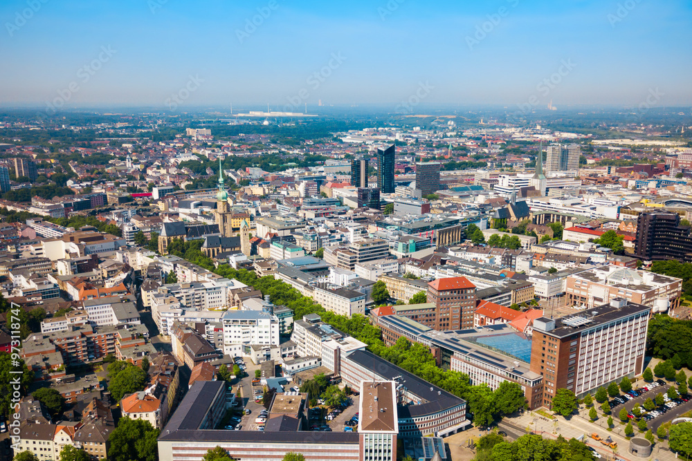 Fototapeta premium Dortmund city centre aerial view