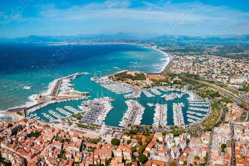 Obraz na płótnie Antibes aerial panoramic view, France w salonie