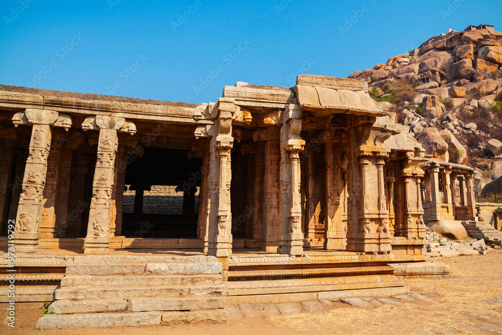 Fototapeta premium Hampi Vijayanagara Empire monuments, India
