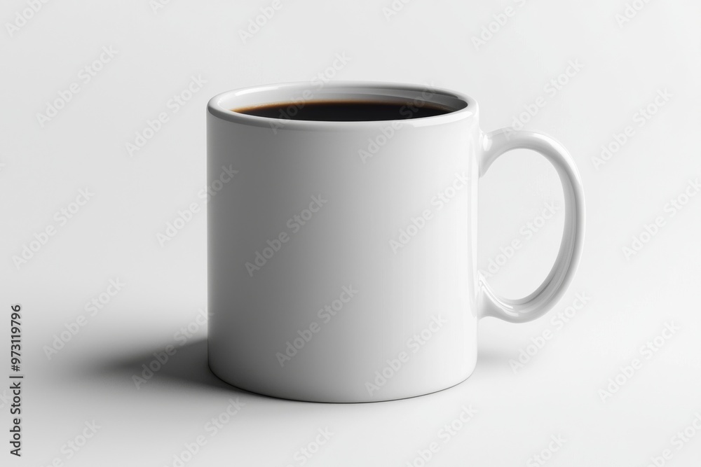 Fototapeta premium Coffee Mug Mockup on Isolated Background created with Generative AI