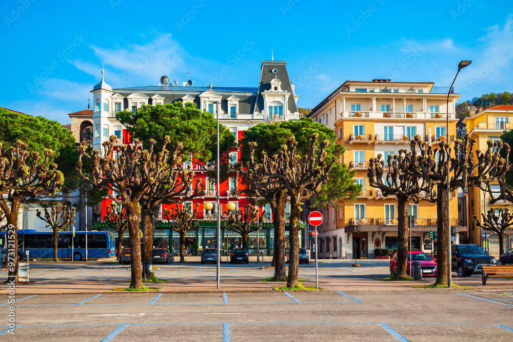 Stresa town at Lago Maggiore Lake