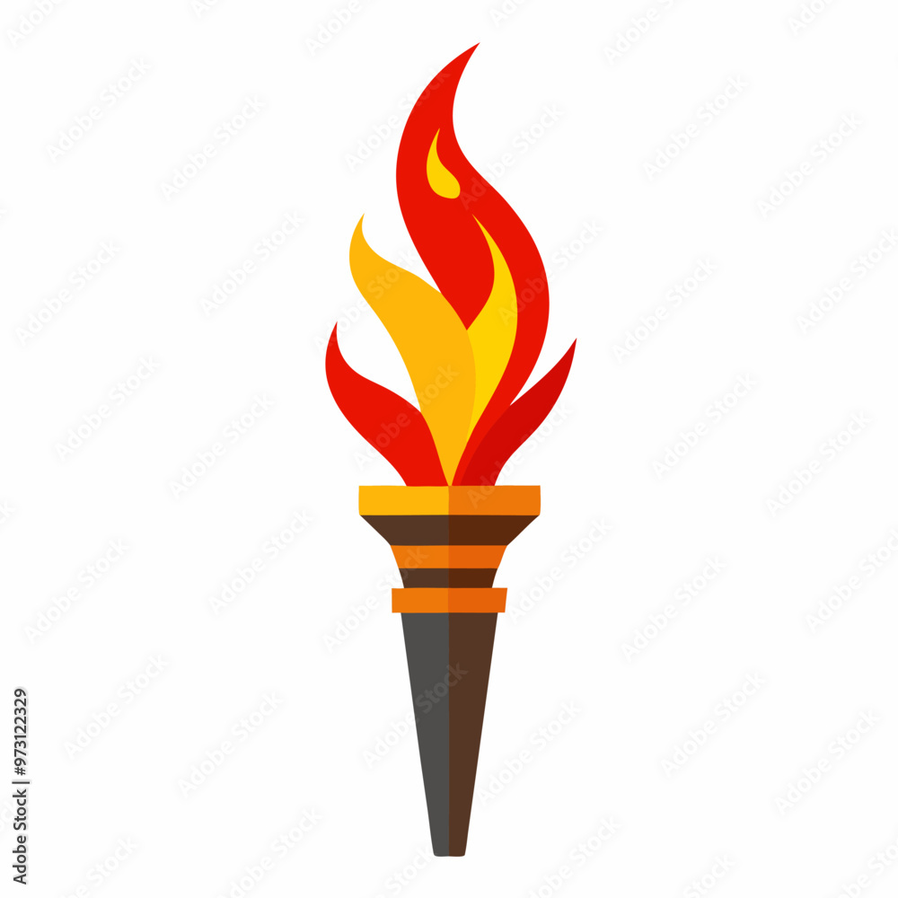 a fire torch vector Illustration a fire torch vector Illustration