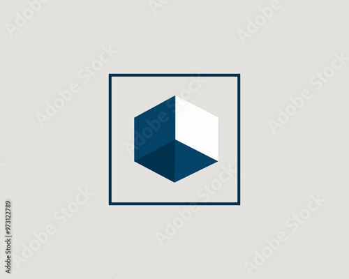 Free Download Logo or icon design in rectangle shape in 3d mode - GFXLoad