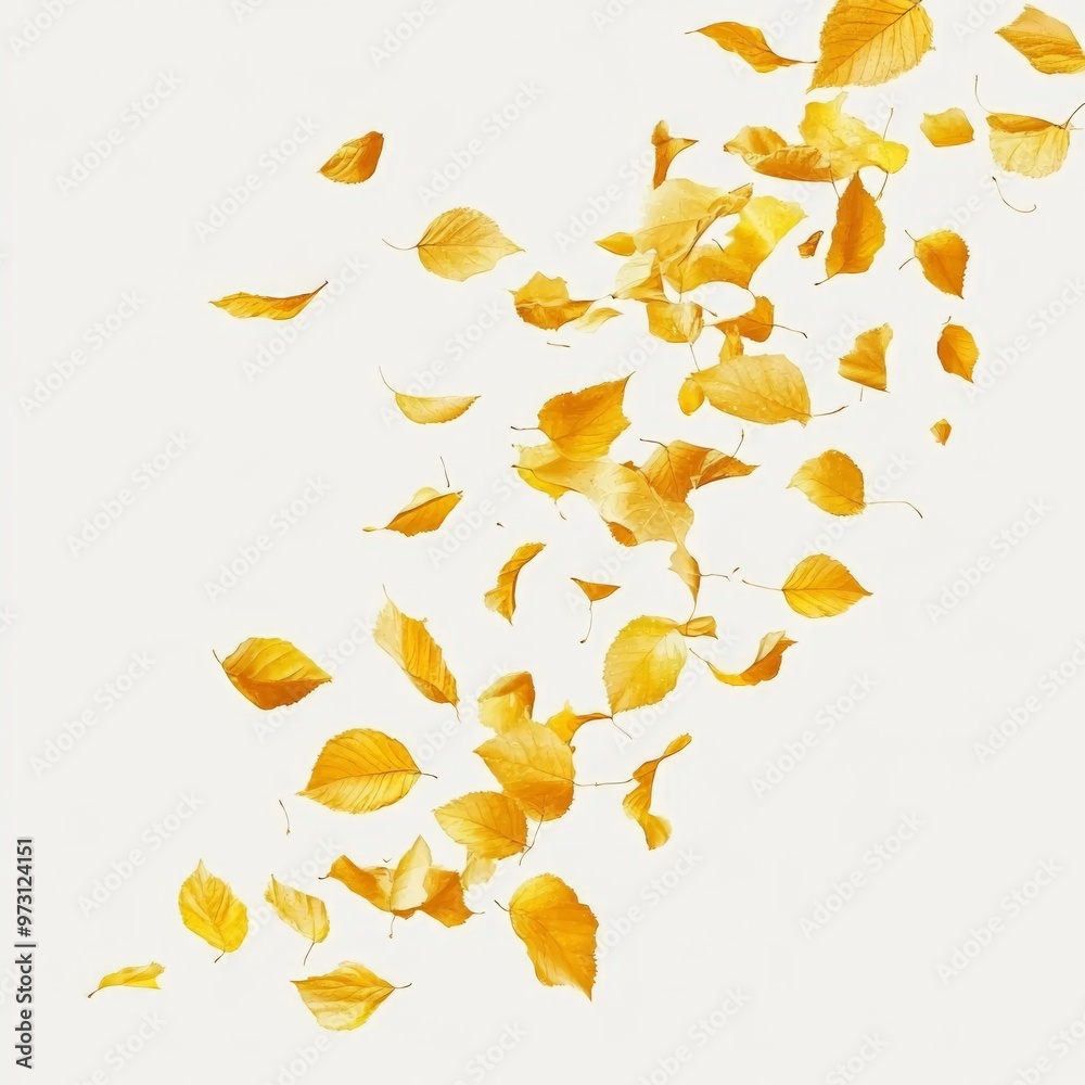 Fototapeta premium Petal_flowers_flying_in_the_air_in_spring_season