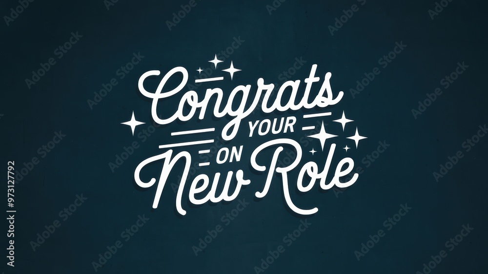 Obraz premium Congratulations Card Artwork: Congrats on Your New Role