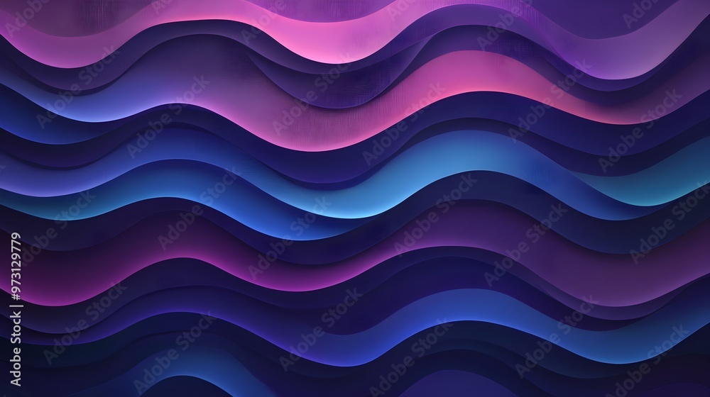 Fototapeta premium Abstract Wavy Background with Purple and Blue Gradient