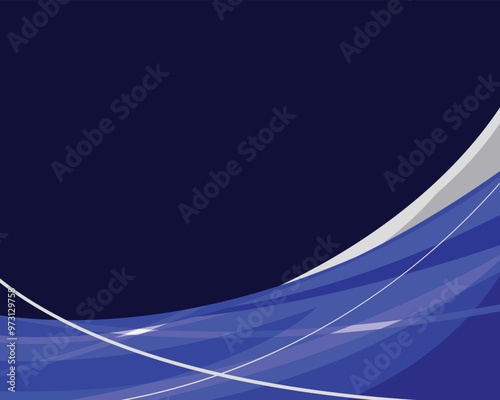 Blue background abstract curved wavy lines for racing style car wrap sticker photo