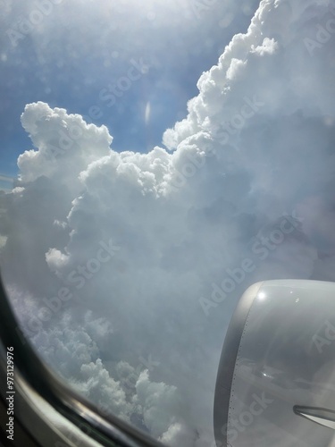 Beautiful Panorama seen from the Airplane