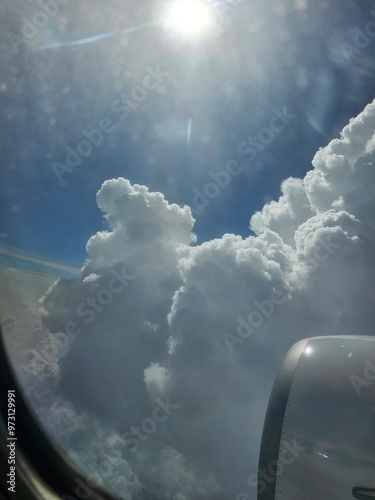 Beautiful Panorama seen from the Airplane