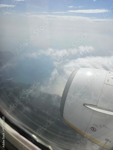 Beautiful Panorama seen from the Airplane