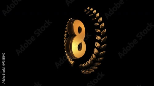 Golden Number 8 rotate
