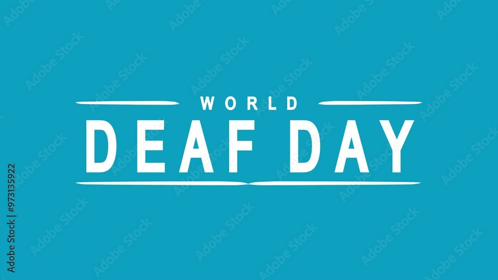 World Deaf Day Text Animation. Great for World Deaf Day Celebrations with transparent background, for banner, social media feed wallpaper stories World Deaf Day Text Animation. Great for World Deaf Day Celebrations with transparent background, for banner, social media feed wallpaper stories