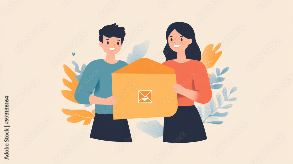 Couple protecting a digital file folder with a shield. 