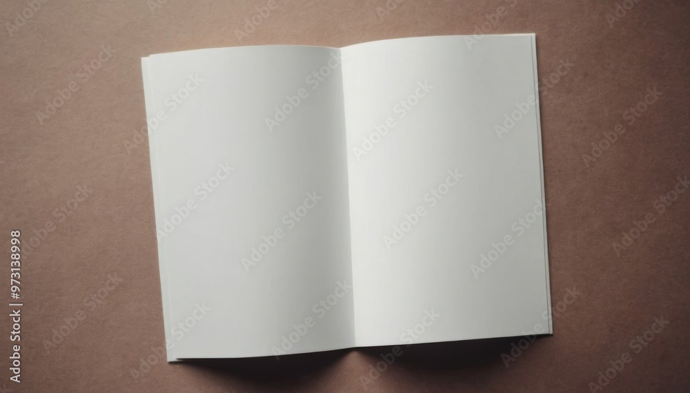 mockup book, magazine, booklet on warm beige background top view, ai generated, ai mockup book, magazine, booklet on warm beige background top view, ai generated, ai