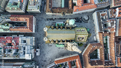 Photography Aerial view of St. Stephen's Cathedral, Vienna, Austria