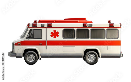 Ambulance isolated on white or transparent background