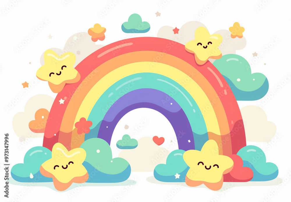 rainbow and clouds rainbow and clouds