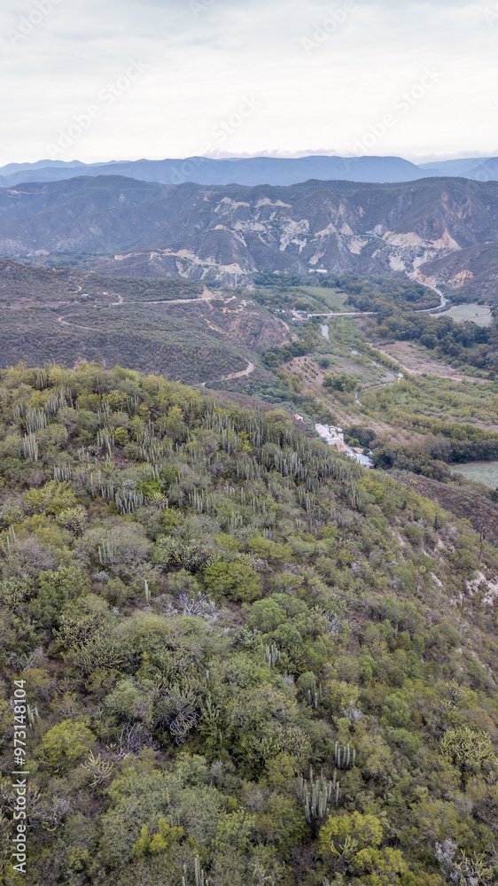 Naklejka premium Aerial view of the Barranca de Metztitlán National Biosphere Reserve in Mexico