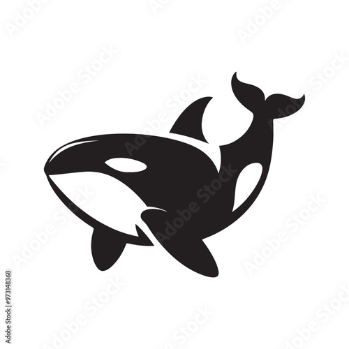 Killer Whale Silhouette Vector Art – Perfect for Print & Digital Projects