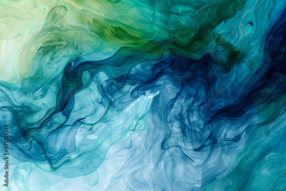 A blue and green swirl with a blue and green background A blue and green swirl with a blue and green background