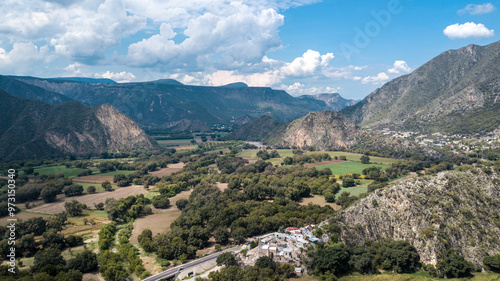 Aerial view of the Barranca de Metztitlán National Biosphere Reserve in Mexico