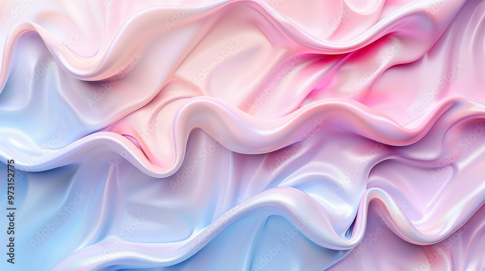 Obraz premium Soft gradient waves in pastel colors for cosmetics product Close-up photo with clean background