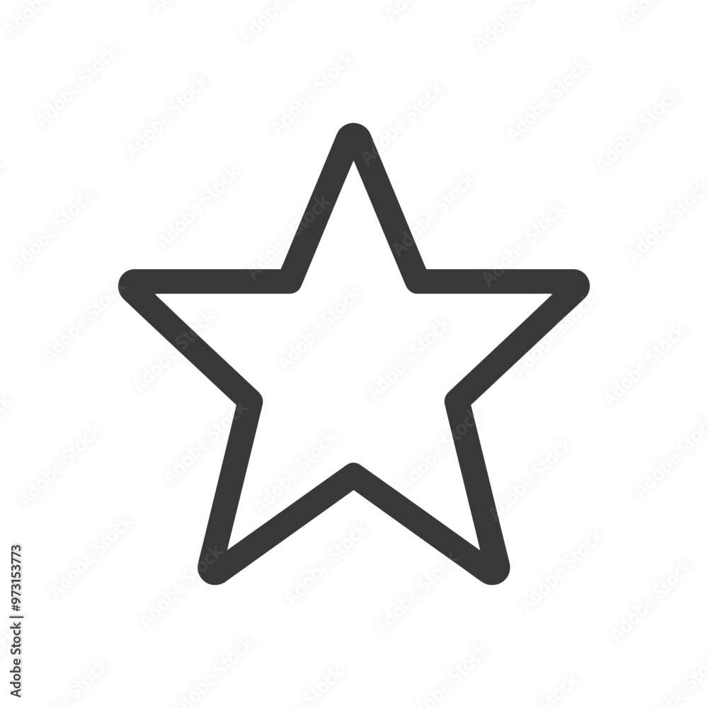 A Simple Black Outline of a Five Pointed Star A Simple Black Outline of a Five Pointed Star