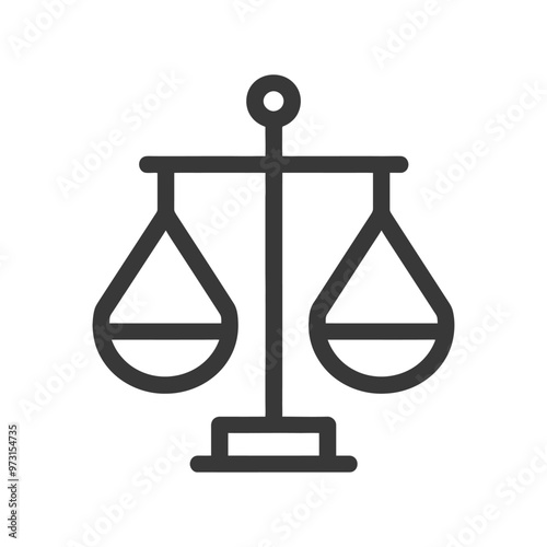 A Simple Line Drawing of a Scale with Two Panes