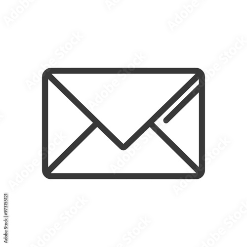 A simple outline icon depicting a closed envelope