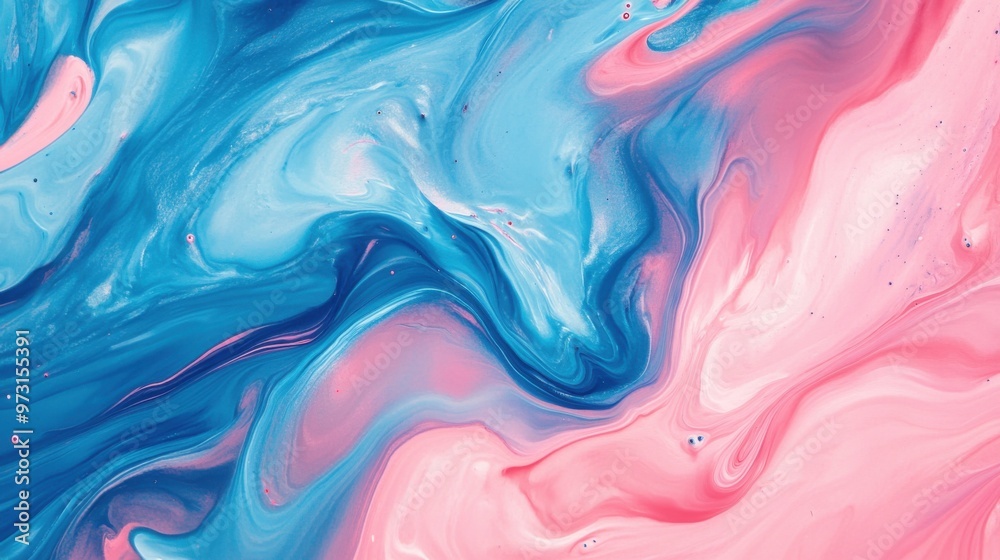 Colorful Abstract Swirl of Blue and Pink Colorful Abstract Swirl of Blue and Pink