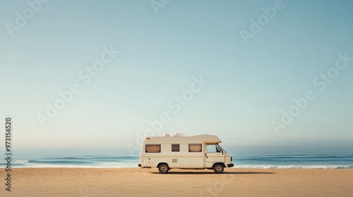 camper van by the beach