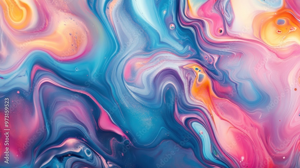 Vibrant Abstract Swirls in Blue and Pink Vibrant Abstract Swirls in Blue and Pink